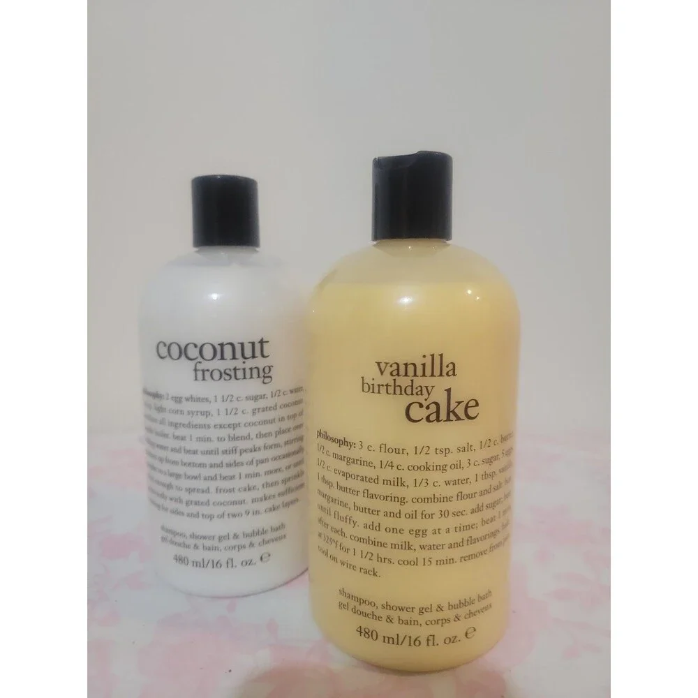 Philosophy Coconut Frosting & Vanilla Birthday Cake Shower Gel Shampoo Bubble B